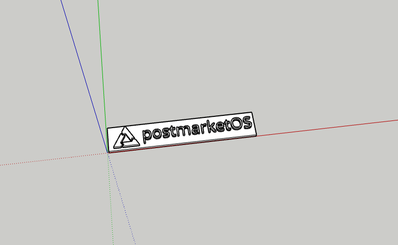 Screenshot of the postmarket plaque in sketchup